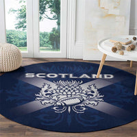 Scotland Rugby 2026 Round Carpet Scottish Thistle Flag Style