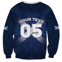 Custom Scotland Rugby 2026 Sweatshirt Scottish Thistle Flag Style