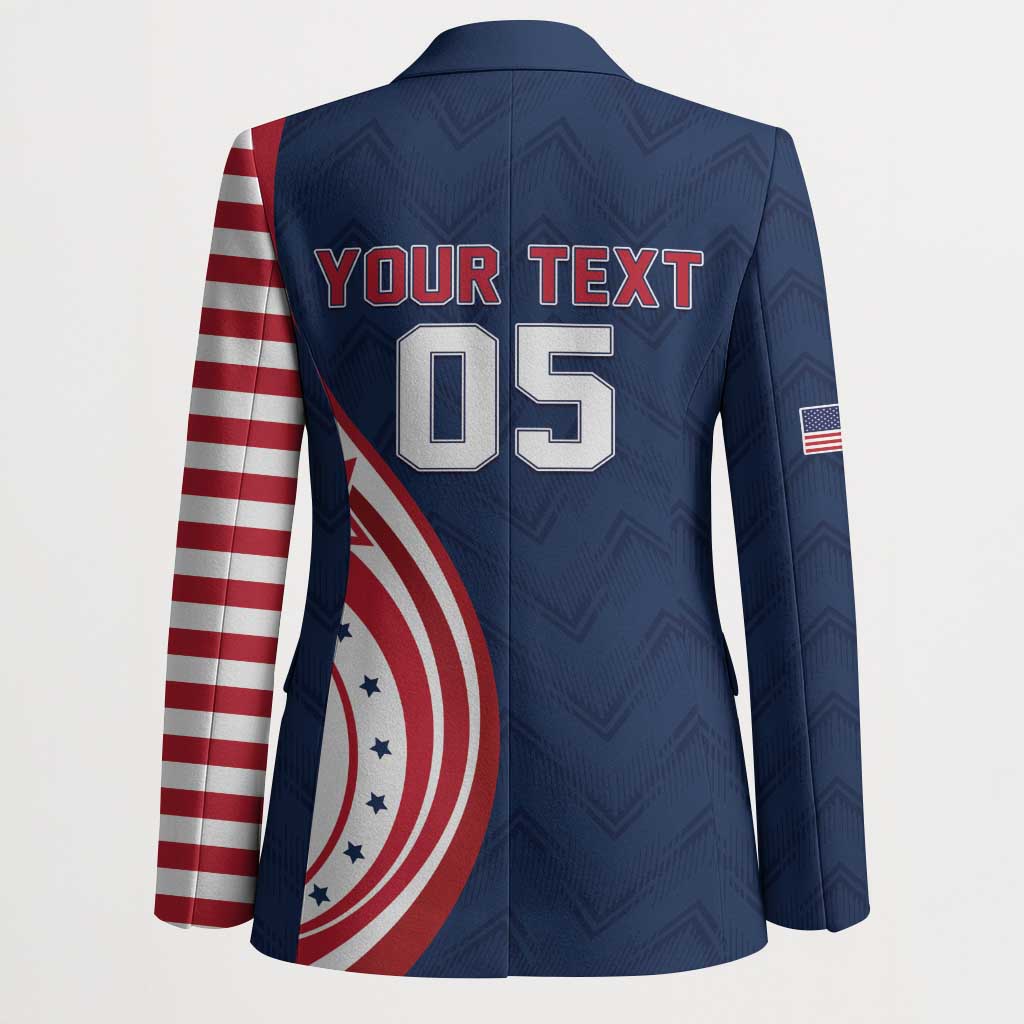 Custom USA Rugby 2026 Blazer Sporty Style