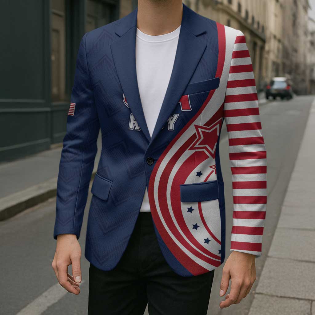 Custom USA Rugby 2026 Blazer Sporty Style