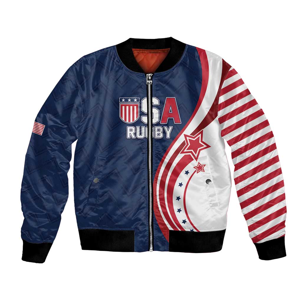 Custom USA Rugby 2026 Bomber Jacket Sporty Style