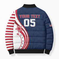 Custom USA Rugby 2026 Bomber Puffer Jacket Sporty Style