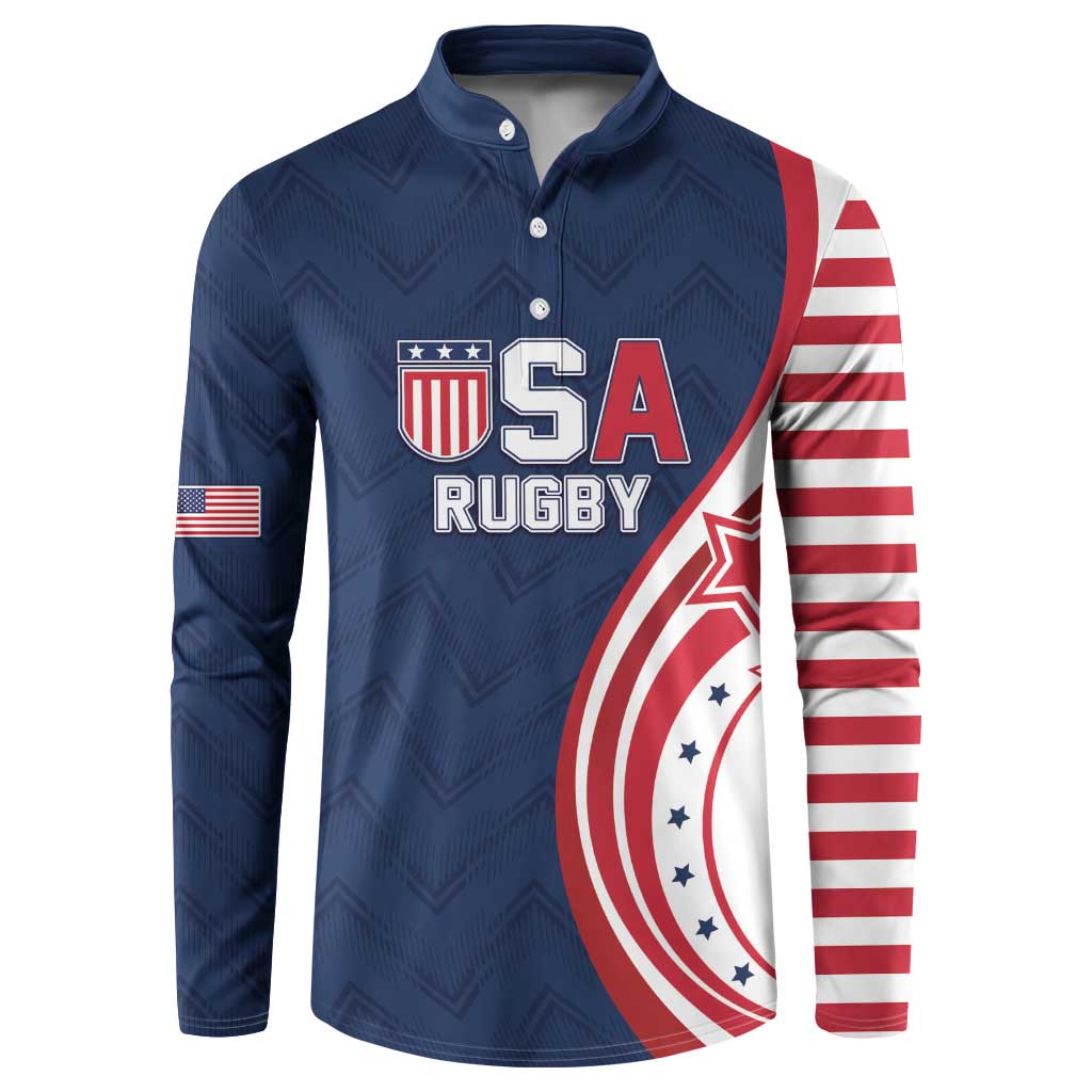 Custom USA Rugby 2026 Button Sweatshirt Sporty Style