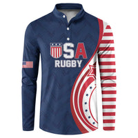 Custom USA Rugby 2026 Button Sweatshirt Sporty Style