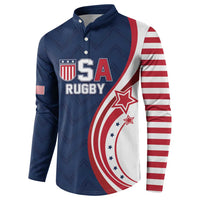 Custom USA Rugby 2026 Button Sweatshirt Sporty Style