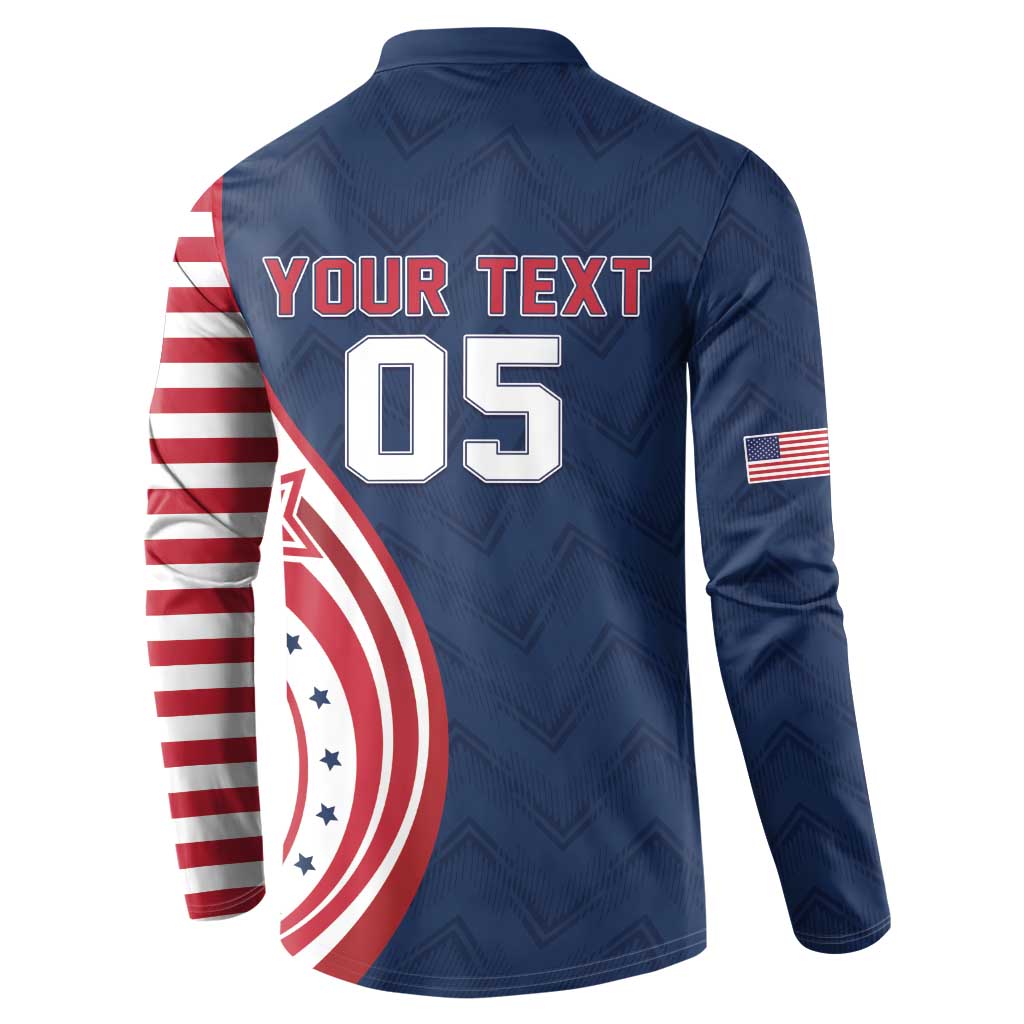 Custom USA Rugby 2026 Button Sweatshirt Sporty Style