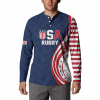 Custom USA Rugby 2026 Button Sweatshirt Sporty Style