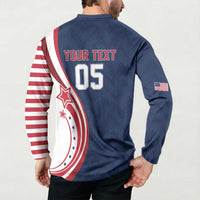 Custom USA Rugby 2026 Button Sweatshirt Sporty Style