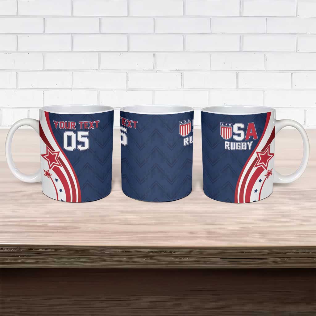 Custom USA Rugby 2026 Ceramic Mug Sporty Style