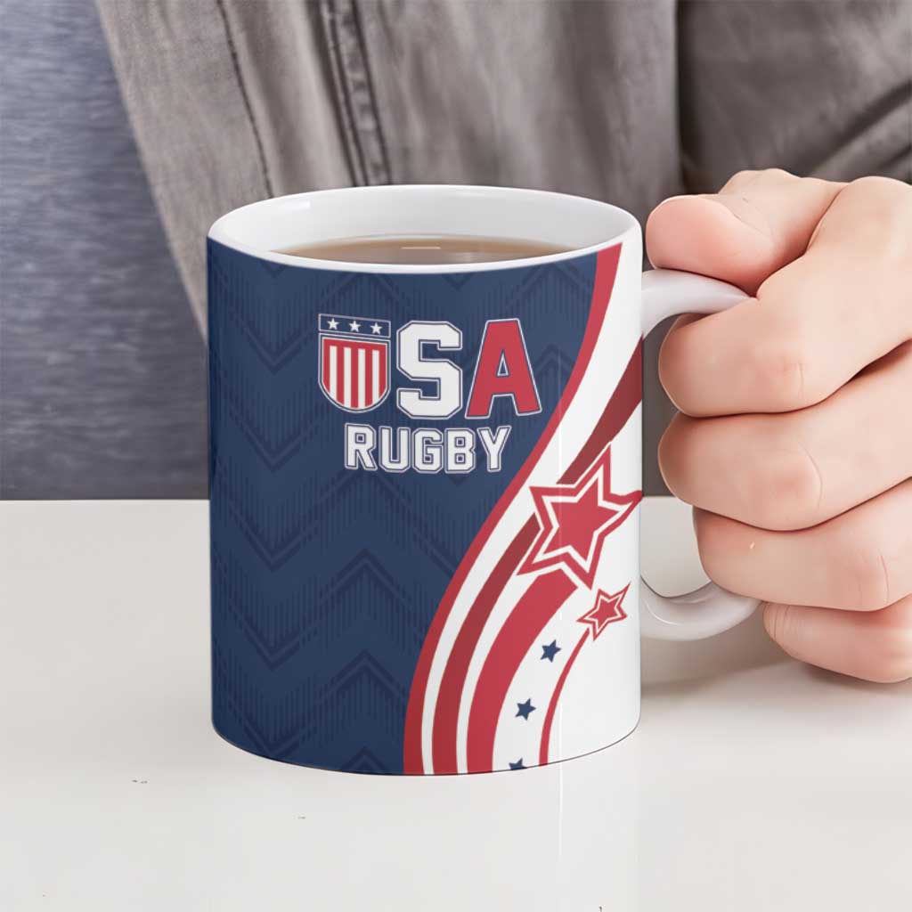Custom USA Rugby 2026 Ceramic Mug Sporty Style