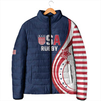 Custom USA Rugby 2026 Padded Jacket Sporty Style