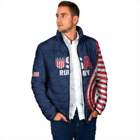 Custom USA Rugby 2026 Padded Jacket Sporty Style