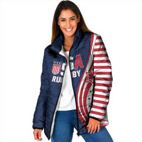 Custom USA Rugby 2026 Padded Jacket Sporty Style