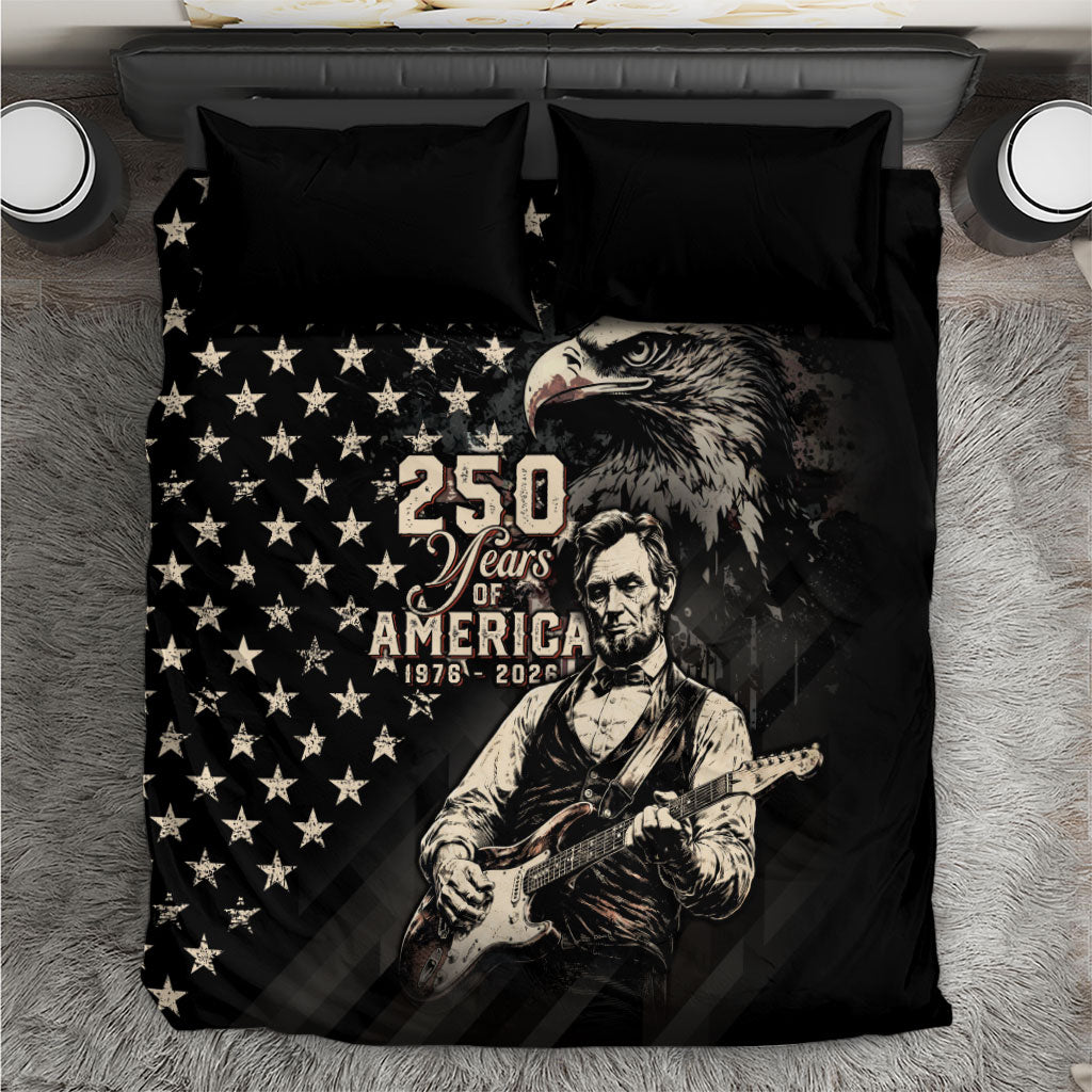 America 250th Anniversary Bedding Set Abraham Lincoln Playing Guitar 4th July