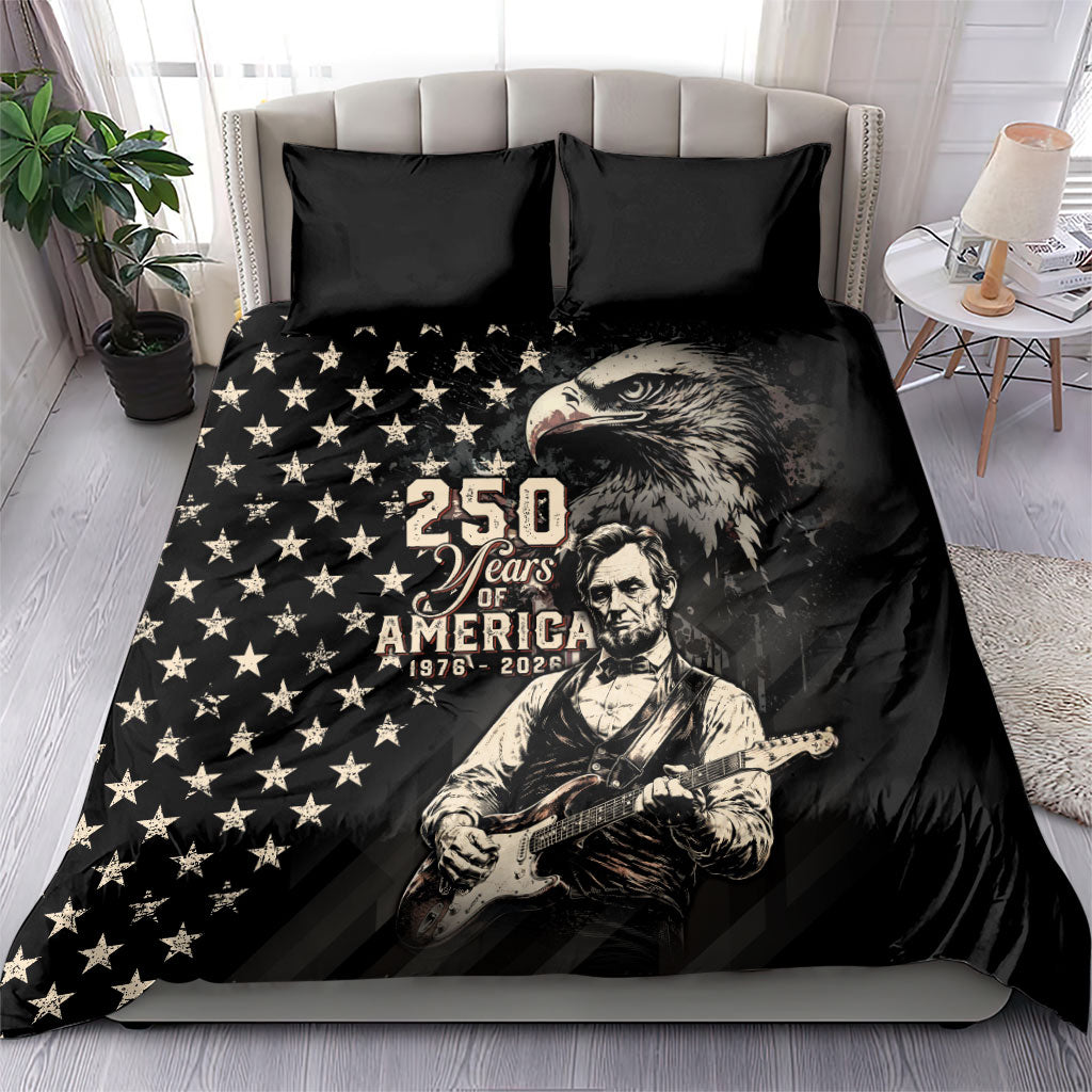 America 250th Anniversary Bedding Set Abraham Lincoln Playing Guitar 4th July