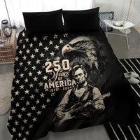 America 250th Anniversary Bedding Set Abraham Lincoln Playing Guitar 4th July