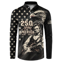 Personalized America 250th Anniversary Button Sweatshirt Abraham Lincoln Playing Guitar 4th July
