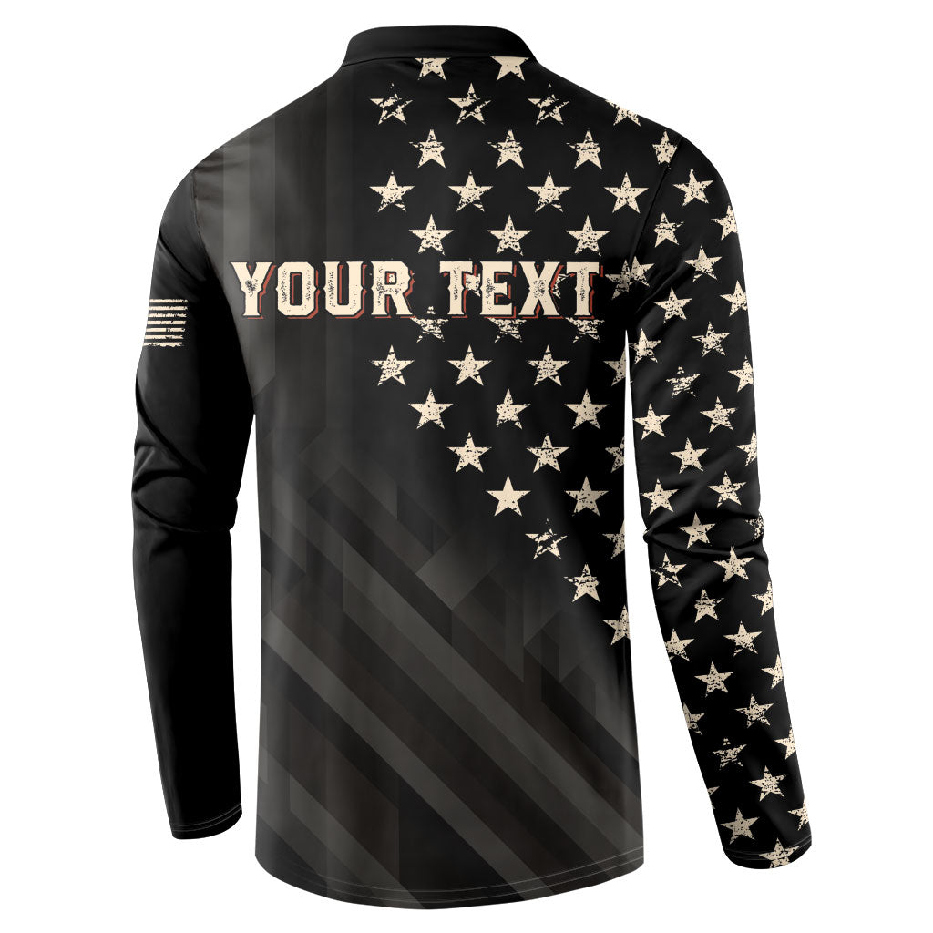 Personalized America 250th Anniversary Button Sweatshirt Abraham Lincoln Playing Guitar 4th July