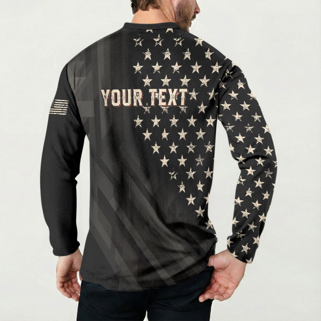 Personalized America 250th Anniversary Button Sweatshirt Abraham Lincoln Playing Guitar 4th July