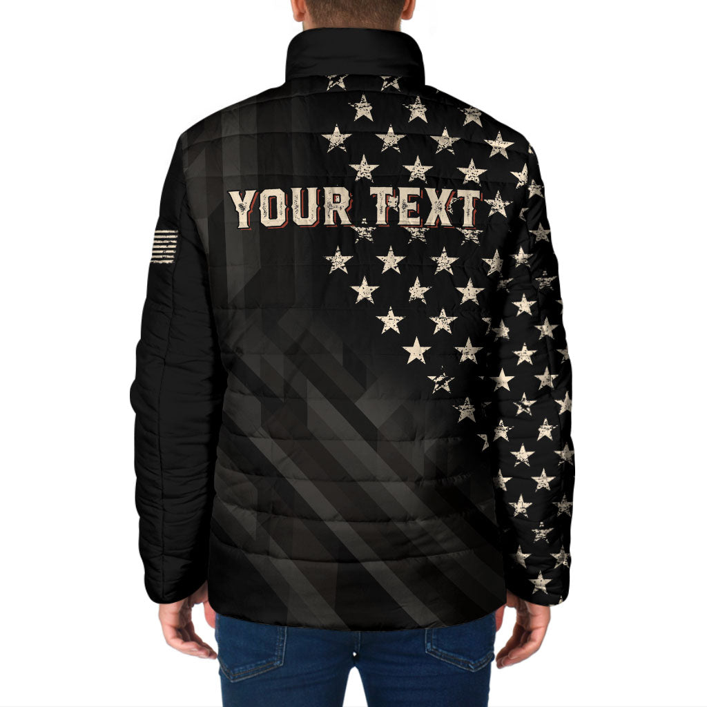 Personalized America 250th Anniversary Padded Jacket Abraham Lincoln Playing Guitar 4th July