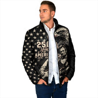 Personalized America 250th Anniversary Padded Jacket Abraham Lincoln Playing Guitar 4th July
