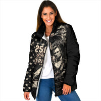Personalized America 250th Anniversary Padded Jacket Abraham Lincoln Playing Guitar 4th July