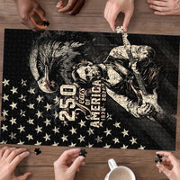 America 250th Anniversary Puzzle Abraham Lincoln Playing Guitar 4th July