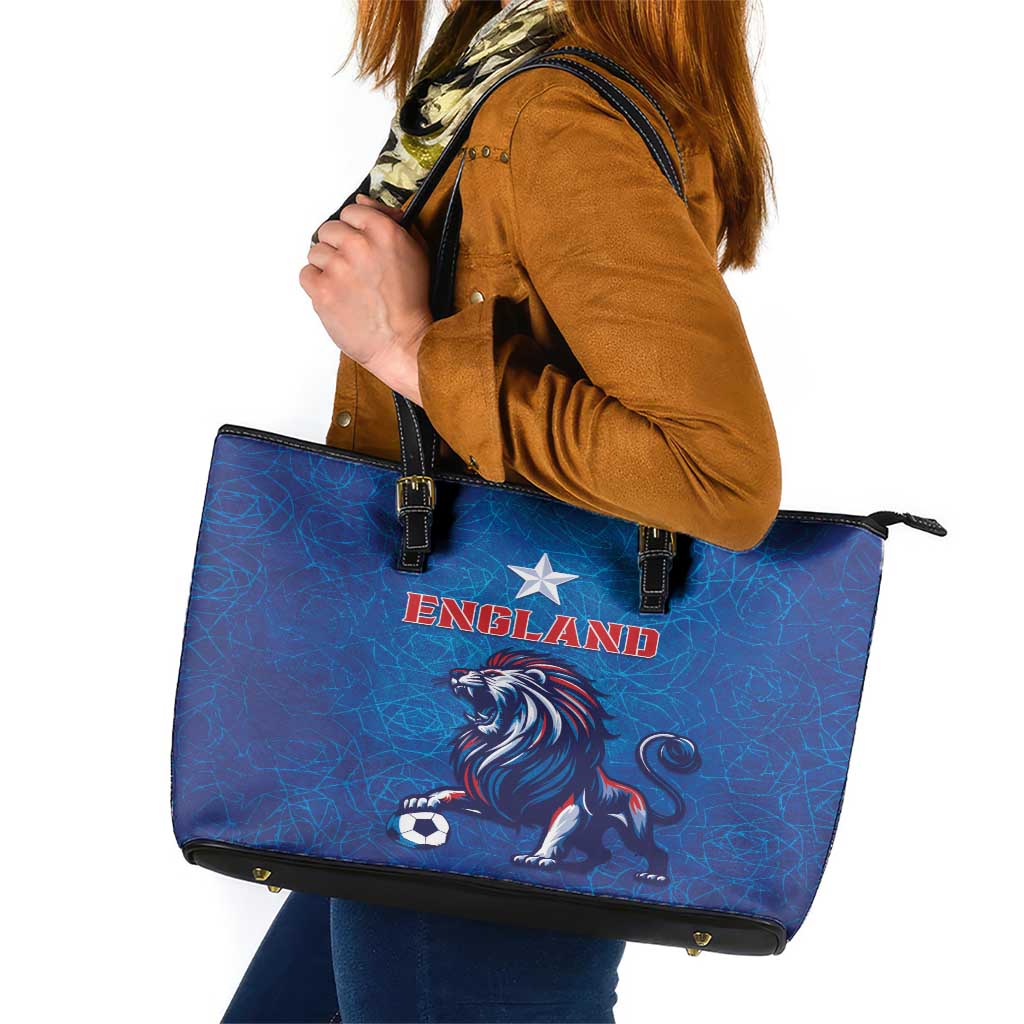 England 2024 Football Leather Tote Bag Go Champions Lionesses LT05 - Wonder Print Shop