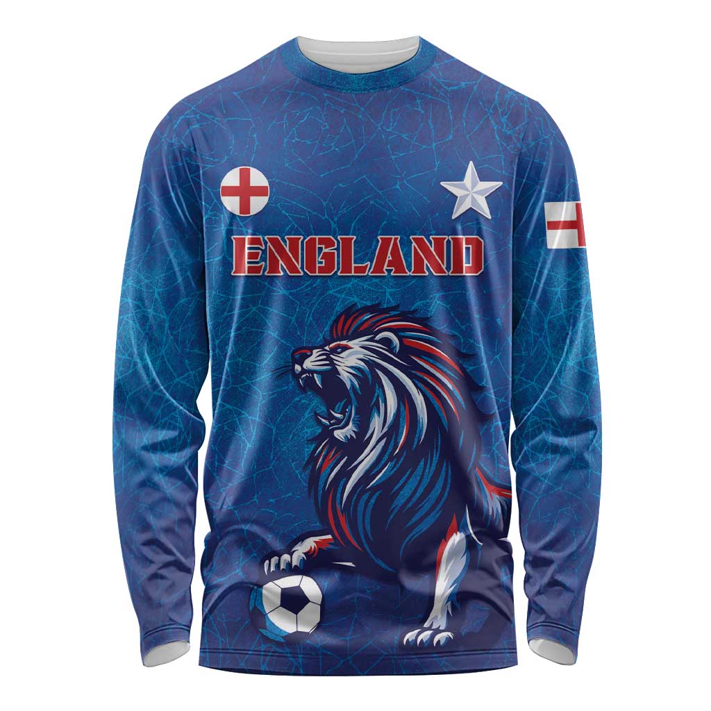 Custom England 2024 Football Long Sleeve Shirt Go Champions Lionesses LT05 - Wonder Print Shop