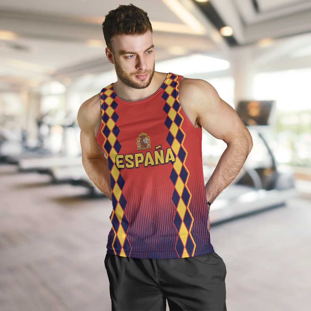 Custom Spain 2024 Football Men Tank Top Go Champions La Roja Simple Style LT05 - Wonder Print Shop