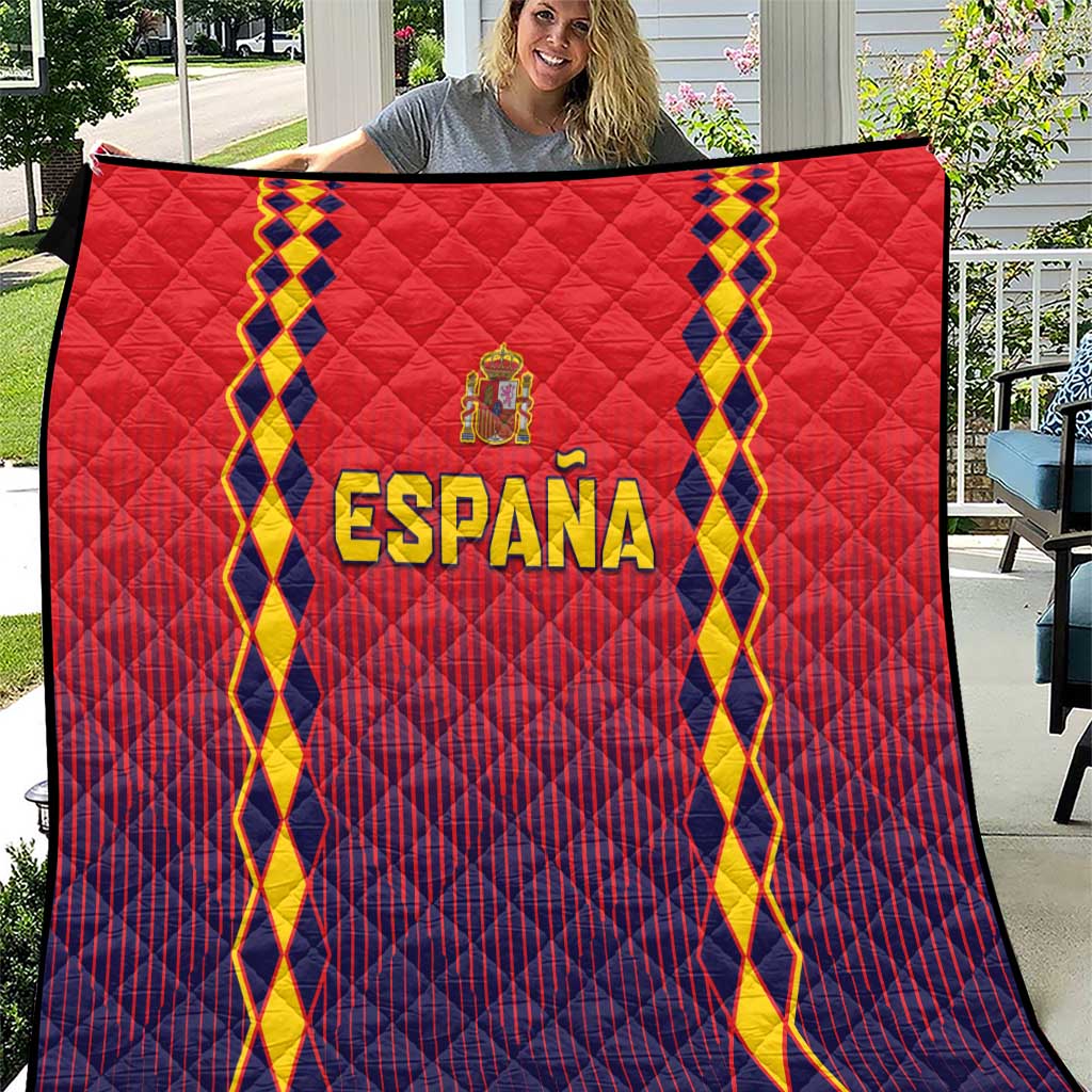 Spain 2024 Football Quilt Go Champions La Roja Simple Style