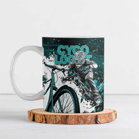 Cycologist Cycling Ceramic Mug Grunge Style - Wonder Print Shop