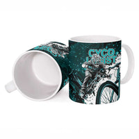 Cycologist Cycling Ceramic Mug Grunge Style - Wonder Print Shop