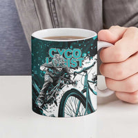 Cycologist Cycling Ceramic Mug Grunge Style - Wonder Print Shop