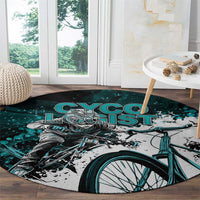 Cycologist Cycling Round Carpet Grunge Style - Wonder Print Shop
