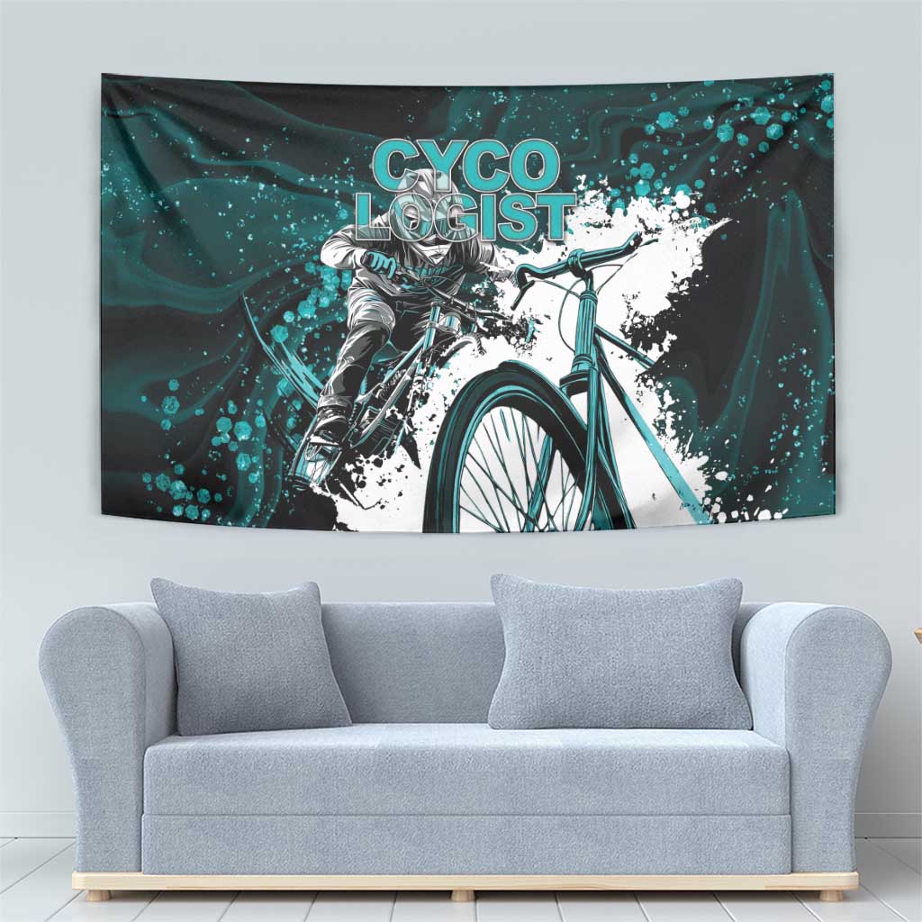 Cycologist Cycling Tapestry Grunge Style - Wonder Print Shop