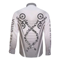 Personalized Cycling Long Sleeve Button Shirt Its In My DNA - Wonder Print Shop