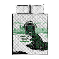 Alligator Alcatraz Defend Human Rights Quilt Bed Set Defend The Everglades - Wonder Print Shop