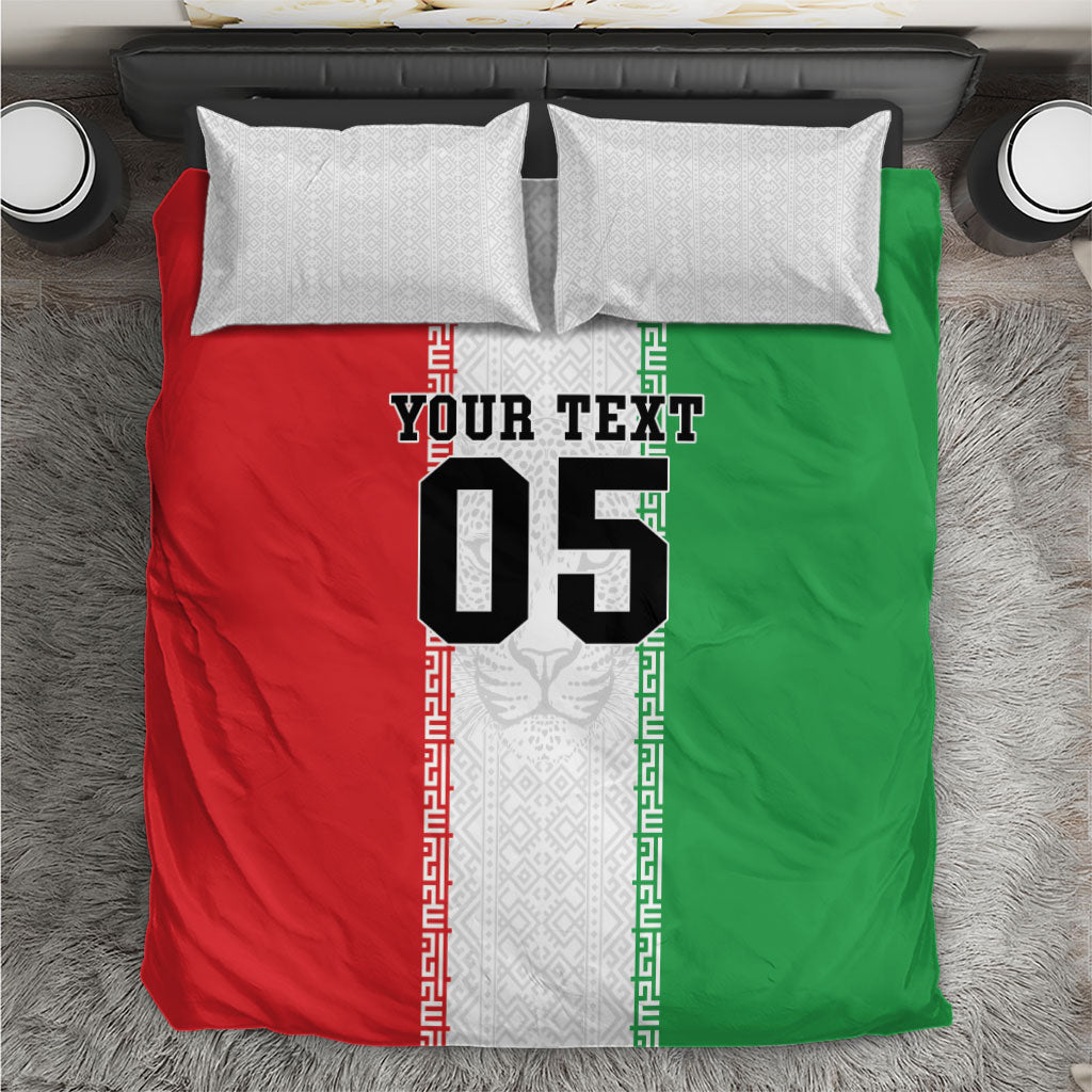 Custom Iran Football 2026 Bedding Set Go Team Melli Flag Style