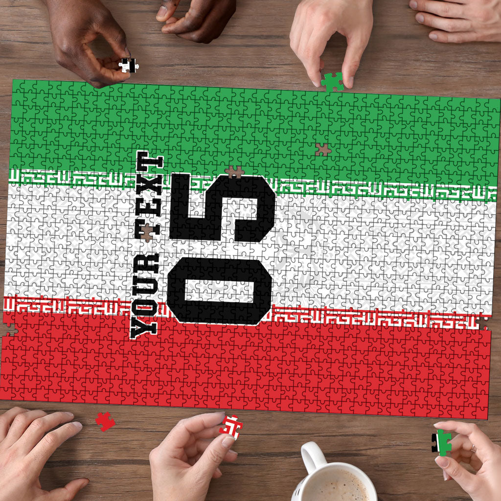 Custom Iran Football 2026 Puzzle Go Team Melli Flag Style