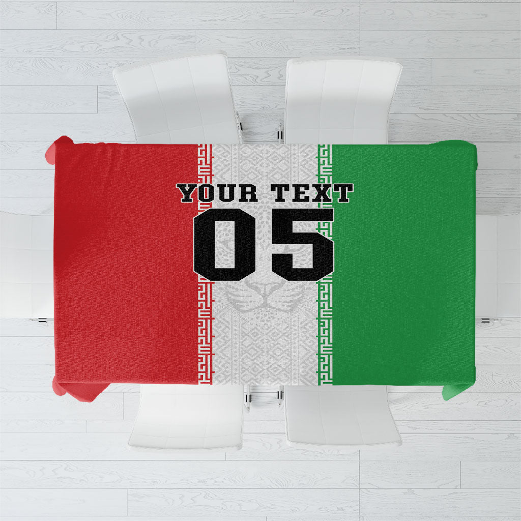 Custom Iran Football 2026 Tablecloth Go Team Melli Flag Style