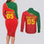 Custom Portugal 2024 Football Couples Matching Long Sleeve Bodycon Dress and Long Sleeve Button Shirt Go Champions A Selecao das Quinas LT05 - Wonder Print Shop