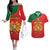 Custom Portugal 2024 Football Couples Matching Off The Shoulder Long Sleeve Dress and Hawaiian Shirt Go Champions A Selecao das Quinas LT05 - Wonder Print Shop