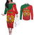 Custom Portugal 2024 Football Couples Matching Off The Shoulder Long Sleeve Dress and Long Sleeve Button Shirt Go Champions A Selecao das Quinas