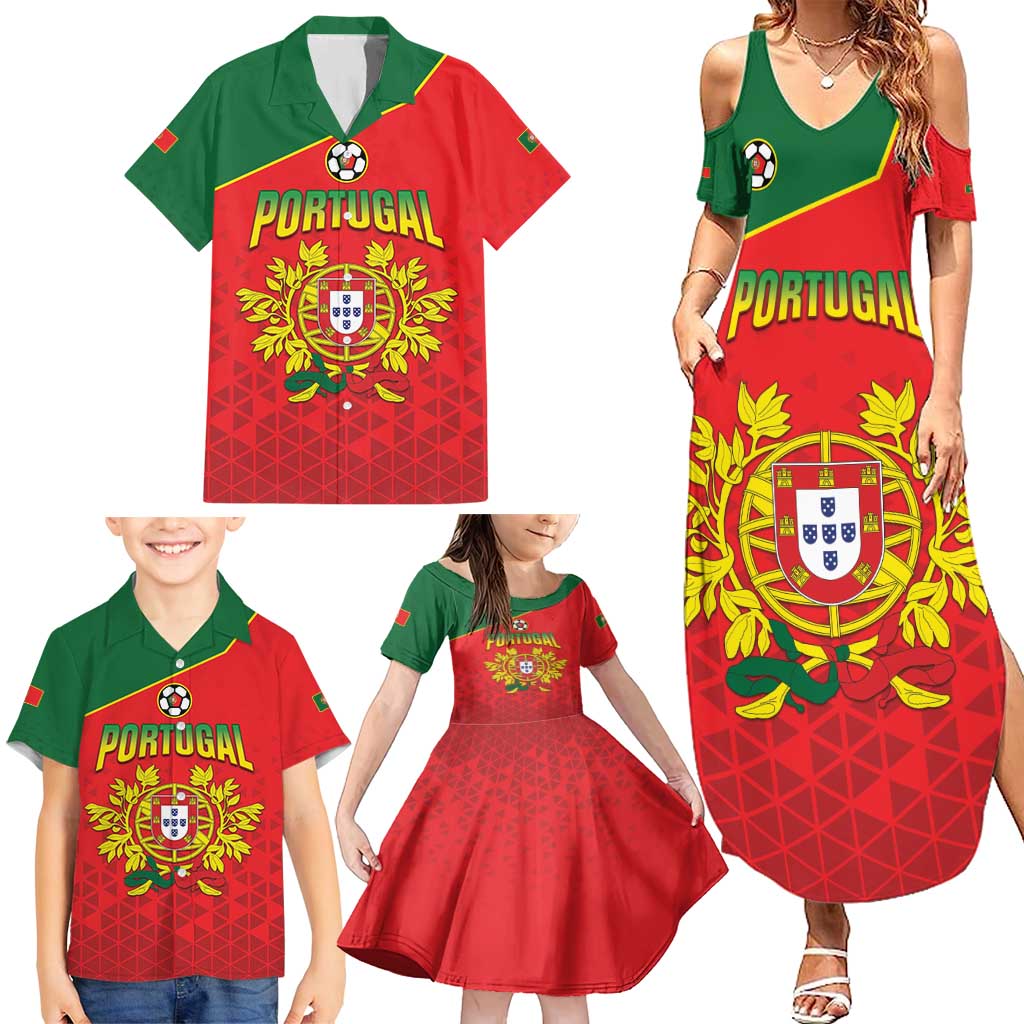 Custom Portugal 2024 Football Family Matching Summer Maxi Dress and Hawaiian Shirt Go Champions A Selecao das Quinas LT05 - Wonder Print Shop