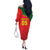 Custom Portugal 2024 Football Off The Shoulder Long Sleeve Dress Go Champions A Selecao das Quinas LT05 - Wonder Print Shop