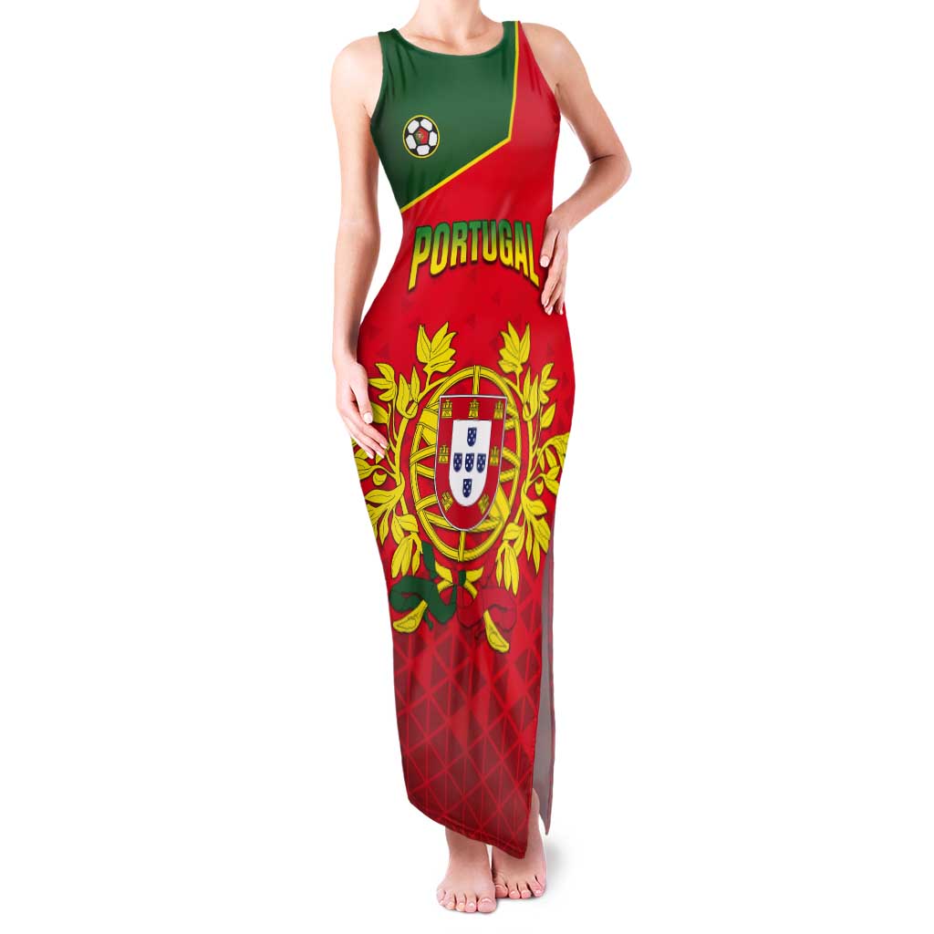 Custom Portugal 2024 Football Tank Maxi Dress Go Champions A Selecao das Quinas LT05 - Wonder Print Shop