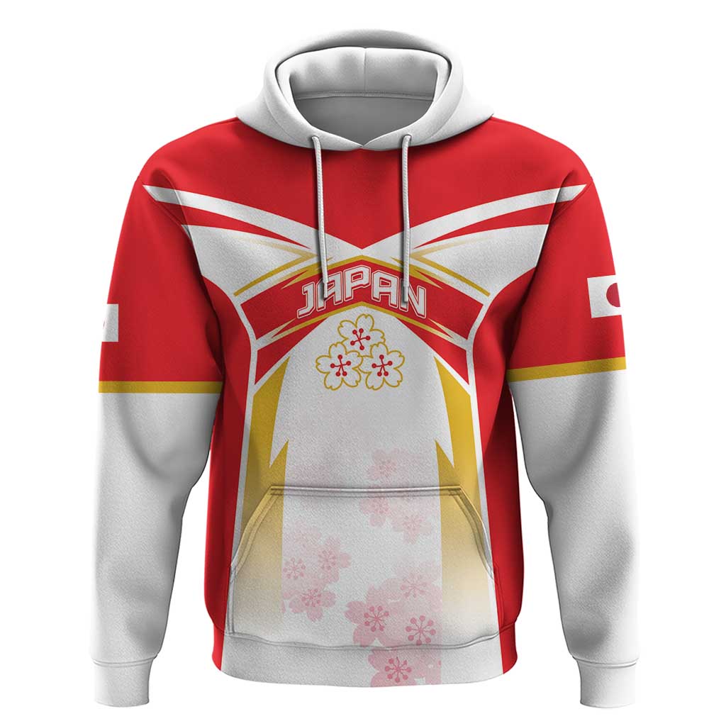 Custom Japan Rugby 2024 Hoodie Go Cherry Blossoms LT05 - Wonder Print Shop