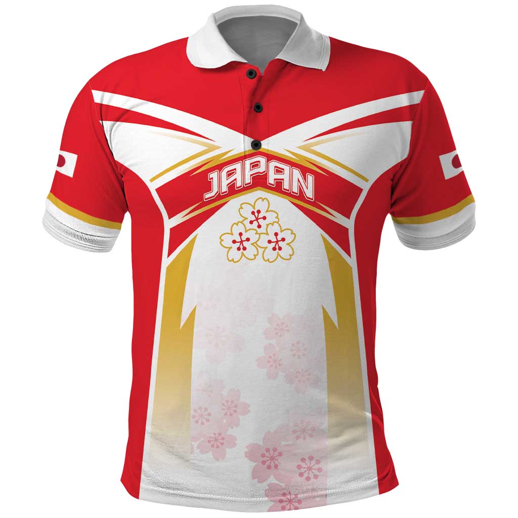 Custom Japan Rugby 2024 Polo Shirt Go Cherry Blossoms LT05 - Wonder Print Shop