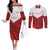 Custom Canada Rugby 2024 Couples Matching Off The Shoulder Long Sleeve Dress and Long Sleeve Button Shirt Go Canada Simple Style